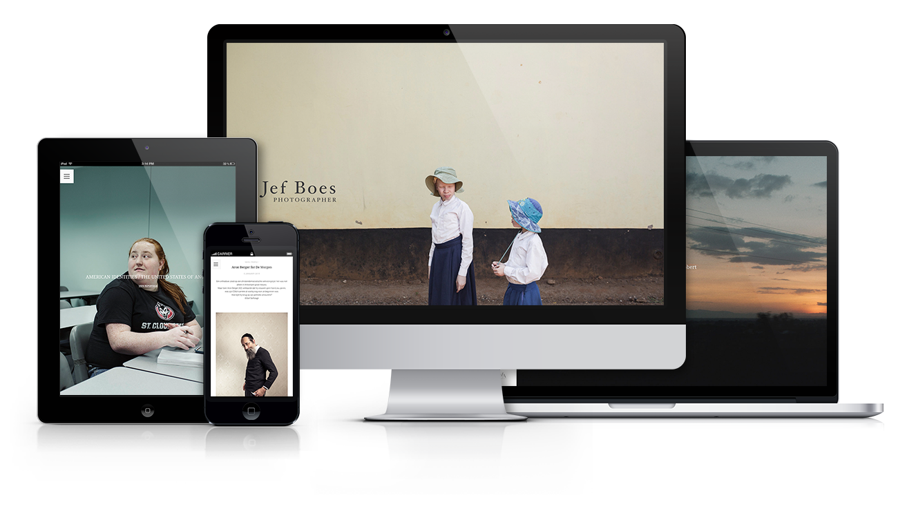 project – jef boes website – screens